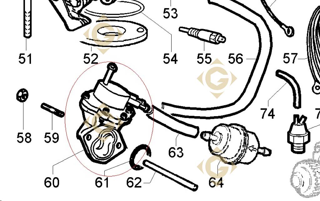 Fuel Pump 6585070 engines LOMBARDINI GDN INDUSTRIES