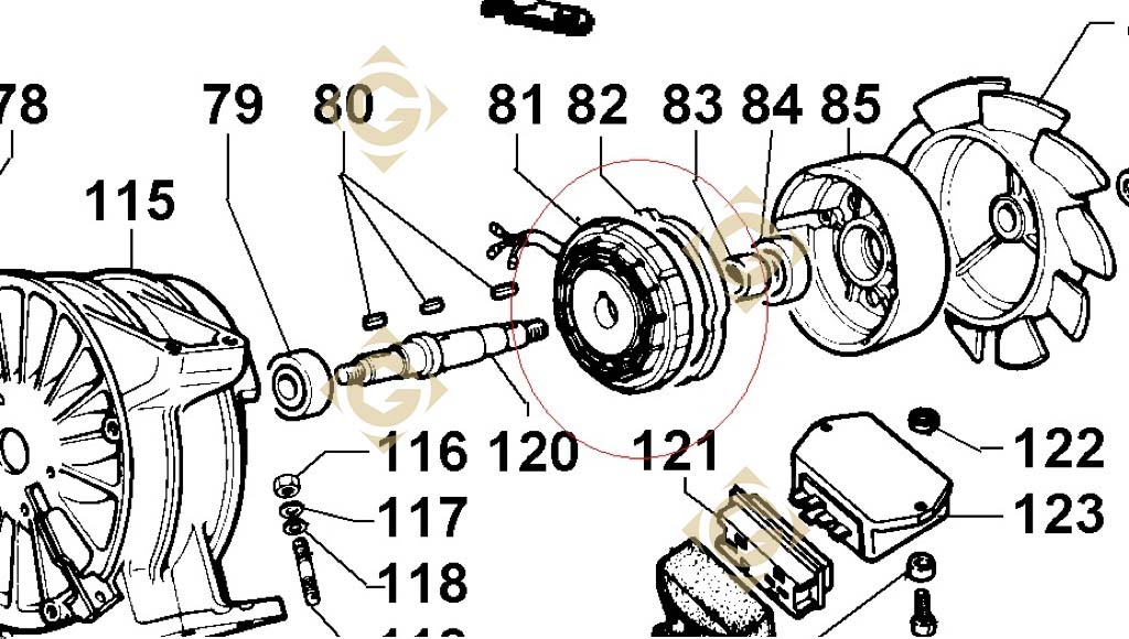 Alternator 12V 1157158 engines LOMBARDINI GDN INDUSTRIES
