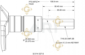 Spare parts CrankShaft k32014335s For Engines KOHLER, by marks KOHLER