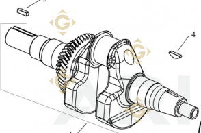 Spare parts CrankShaft k17014207s For Engines KOHLER, by marks KOHLER