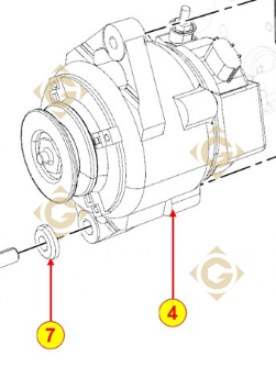 Spare parts Alternator 1157518 For Engines LOMBARDINI, by marks LOMBARDINI