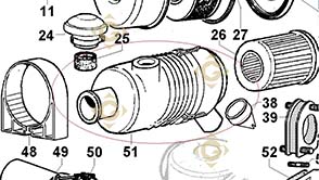 Spare parts Complete Air Cleaner 3700456 For Engines LOMBARDINI, by marks LOMBARDINI