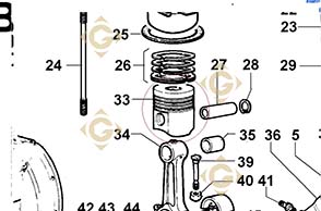 Spare parts Complete Piston 6501336 For Engines LOMBARDINI, by marks LOMBARDINI