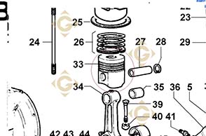 Pièces détachées Piston Complet 6501336 Pour Moteurs Lombardini, de marque Lombardini