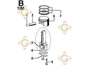 Spare parts Connecting Rod Std 1526026 For Engines LOMBARDINI, by marks LOMBARDINI