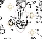 Connecting Rod -0,25 1526207 engines LOMBARDINI