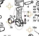 Connecting Rod Std 1526196 engines LOMBARDINI