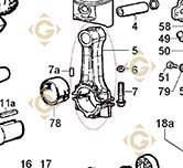 Connecting Rod Std 1526204 engines LOMBARDINI