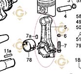 Connecting Rod 1526020 engines LOMBARDINI