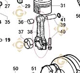 Connecting Rod 1526105 engines LOMBARDINI