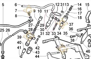 Spare parts Injector-holder Group 4896249 For Engines LOMBARDINI, by marks LOMBARDINI