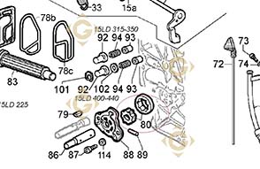 Spare parts Oil Pump 6605090 For Engines LOMBARDINI, by marks LOMBARDINI