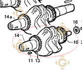 Spare parts Conical Cranckshaft 1051435