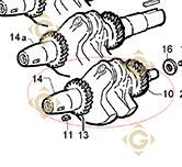 Conical Cranckshaft 1051435 engines LOMBARDINI