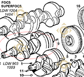 Spare parts Conical Cranckshaft 1051105