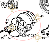 Conical Cranckshaft 1051109 engines LOMBARDINI