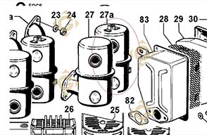 Spare parts Exhaust 5460522 For Engines LOMBARDINI, by marks LOMBARDINI