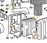 Exhaust 5460465 engines LOMBARDINI