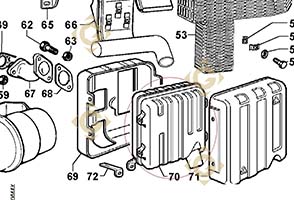 Spare parts Exhaust 5460465 For Engines LOMBARDINI, by marks LOMBARDINI
