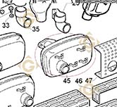 Exhaust 5460439 engines LOMBARDINI