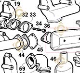 Exhaust 5460248 engines LOMBARDINI