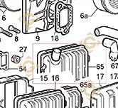 Exhaust 5460567 engines LOMBARDINI