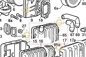 Spare parts Exhaust 5460567 For Engines LOMBARDINI, by marks LOMBARDINI