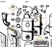 Exhaust 5460410 engines LOMBARDINI