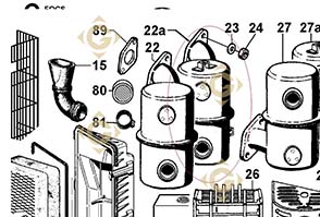 Spare parts Exhaust 5460410 For Engines LOMBARDINI, by marks LOMBARDINI