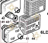 Exhaust 5460432 engines LOMBARDINI