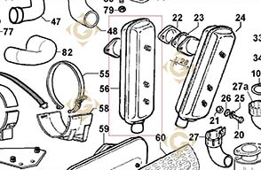 Spare parts Exhaust 5460292 For Engines LOMBARDINI, by marks LOMBARDINI