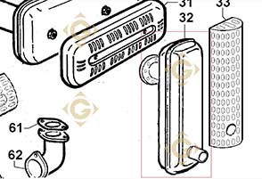 Spare parts Exhaust 5460393 For Engines LOMBARDINI, by marks LOMBARDINI