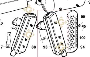 Spare parts Exhaust 5460326 For Engines LOMBARDINI, by marks LOMBARDINI