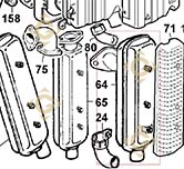 Exhaust 5460450 engines LOMBARDINI