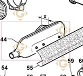 Exhaust 5460197 engines LOMBARDINI