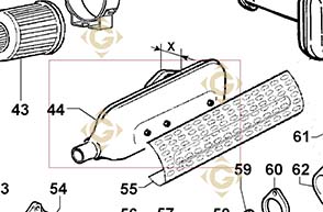 Spare parts Exhaust 5460197 For Engines LOMBARDINI, by marks LOMBARDINI