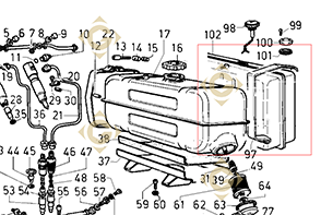 Spare parts Tank 8103021 For Engines LOMBARDINI, by marks LOMBARDINI