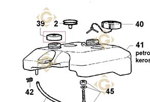 Spare parts Tank Cap 9043086 For Engines LOMBARDINI, by marks LOMBARDINI