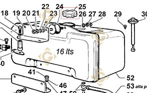 Spare parts Tank Cap 9043092 For Engines LOMBARDINI, by marks LOMBARDINI