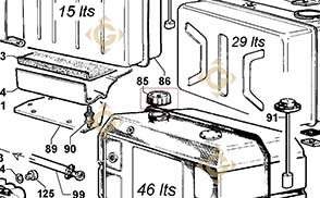 Spare parts Tank Cap 9043066 For Engines LOMBARDINI, by marks LOMBARDINI