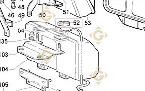 Spare parts Tank Cap 9043096 For Engines LOMBARDINI, by marks LOMBARDINI