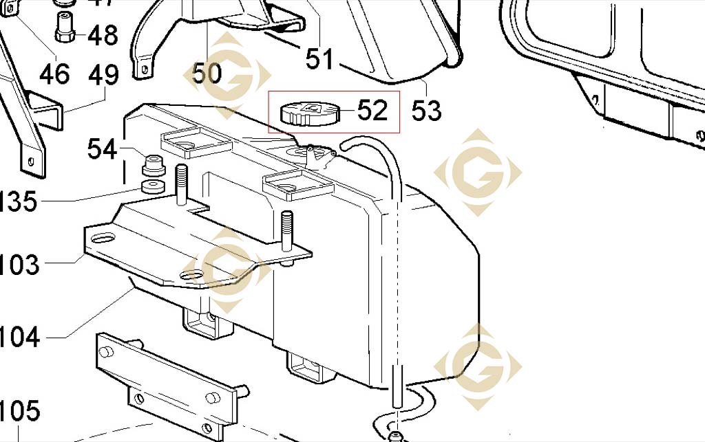 PRAI Fuel Tank For Lombardini 15LD225 Engine – Made In Italy (6358941)