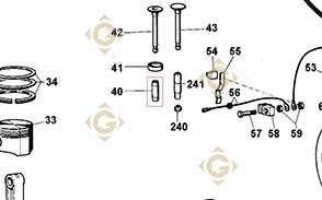 Spare parts Valve Guide 4845080 For Engines LOMBARDINI, by marks LOMBARDINI