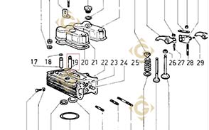 Spare parts Valve Guide 4845182 For Engines LOMBARDINI, by marks LOMBARDINI
