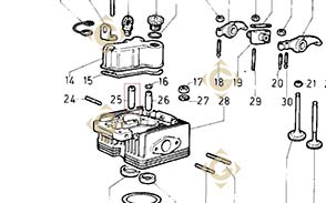 Spare parts Valve Guide 4845170 For Engines LOMBARDINI, by marks LOMBARDINI