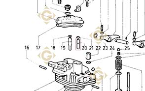 Spare parts Valve Guide 4845160 For Engines LOMBARDINI, by marks LOMBARDINI