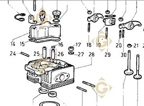 Spare parts Valve Guide 4845248 For Engines LOMBARDINI, by marks LOMBARDINI