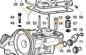 Spare parts Valve Guide 4845200 For Engines LOMBARDINI, by marks LOMBARDINI