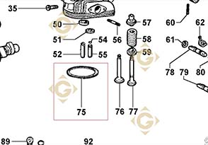 Spare parts Head Gasket 0,70 4730146 For Engines LOMBARDINI, by marks LOMBARDINI