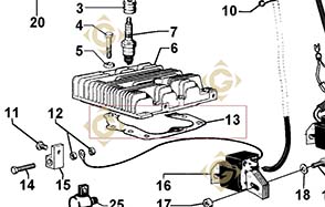 Spare parts Head Gasket Std 4730537 For Engines LOMBARDINI, by marks LOMBARDINI